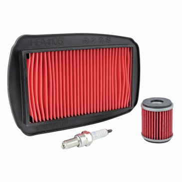 KIT ENTRETIEN MOTO ADAPTABLE YAMAHA 125 MT-125 2014>2019 (PACK 3 PIECES) -SELECTION P2R PREMIUM- 3667385011365