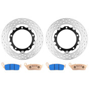 PACK FREINAGE/ENSEMBLE DISQUE ET PLAQUETTE DE FREIN ADAPTABLE SUZUKI 650 BURGMAN 2004>2020 AV (DISQUE FLOTTANT x2, PLAQUETTE x2) -NEWFREN- 8025832435433