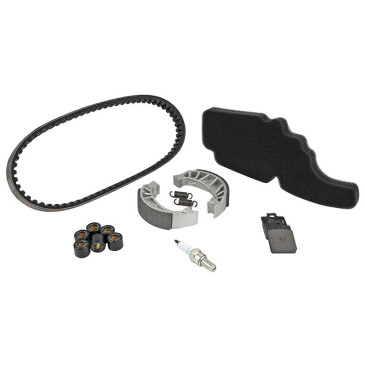 KIT ENTRETIEN SCOOT ADAPTABLE PIAGGIO 50 VESPA LX 4T 2005>2009 (PACK 6 PIECES) -SELECTION P2R STANDARD- 3667385012447
