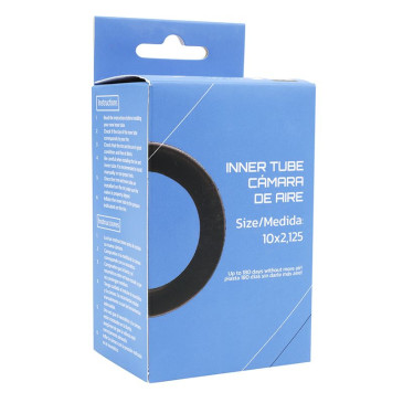 CHAMBRE A AIR TROTTINETTE 10 X 2,125 VALVE STANDARD COUDEE 90° (90° EXTERIEUR) 7427255406112