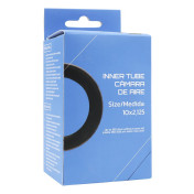 CHAMBRE A AIR TROTTINETTE 10 X 2.125 VALVE STANDARD COUDEE 135° (45° EXTERIEUR) DIAM INTERNE 152 mm 7427255410553