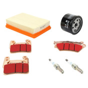 KIT ENTRETIEN MOTO ADAPTABLE BMW R 1250 GS, GS ADVENTURE, R, RS, RT 2019>2024 PLAQUETTE METAL FRITTE (PACK 7 PIECES) -SELECTION P2R PREMIUM- 3667385010344