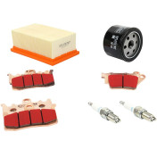 KIT ENTRETIEN MOTO ADAPTABLE BMW F 800 R 2015>2019 PLAQUETTE METAL FRITTE (PACK 7 PIECES) -SELECTION P2R PREMIUM- 3667385010573