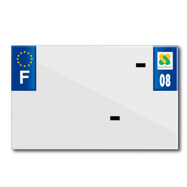 BANDE PLAQUE MOTO 210x130 POUR PVC VIERGE DEP. 08/EURO (VENDU A L'UNITE)