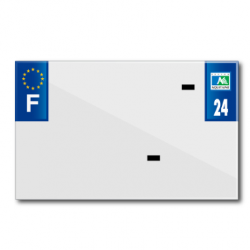 BANDE PLAQUE MOTO 210x130 POUR PVC VIERGE DEP. 24/EURO (VENDU A L'UNITE) 3700948119143