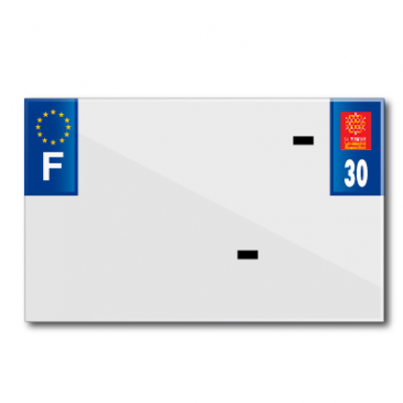 BANDE PLAQUE MOTO 210x130 POUR PVC VIERGE DEP. 30/EURO (VENDU A L'UNITE) 3700948119204