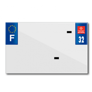 PLASTIC STRIP FOR BLANK PVC LICENSE PLATE (MOTORBIKE FORMAT 210X130)-DEPT 32/EUROPE (SOLD PER UNIT) 3700948119228