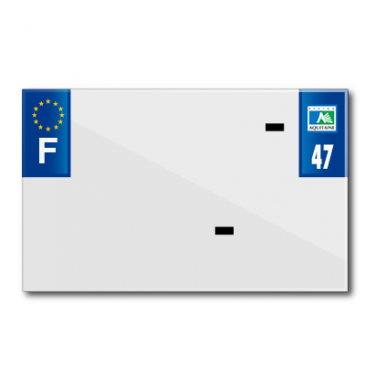 PLASTIC STRIP FOR BLANK PVC LICENSE PLATE (MOTORBIKE FORMAT 210X130)-DEPT 47/EUROPE (SOLD PER UNIT)