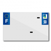 PLASTIC STRIP FOR BLANK PVC LICENSE PLATE (MOTORBIKE FORMAT 210X130)-DEPT 50/EUROPE (SOLD PER UNIT) 3700948119402