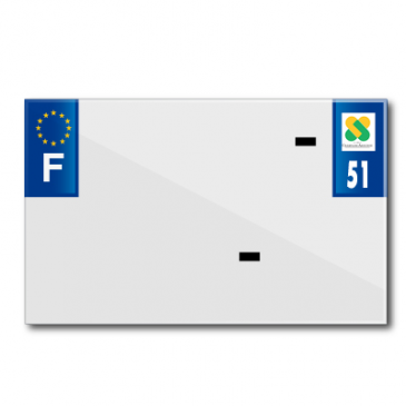 PLASTIC STRIP FOR BLANK PVC LICENSE PLATE (MOTORBIKE FORMAT 210X130)-DEPT 51/EUROPE (SOLD PER UNIT)