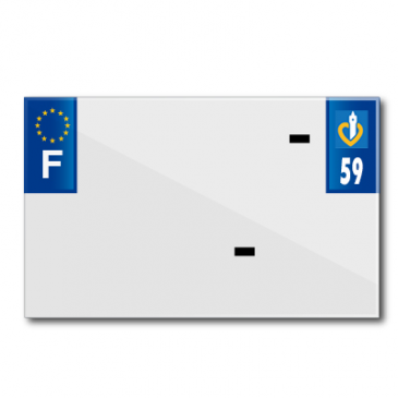 BANDE PLAQUE MOTO 210x130 POUR PVC VIERGE DEP. 59/EURO (VENDU A L'UNITE) 3700948119495