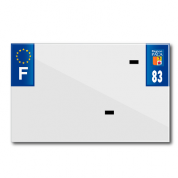 BANDE PLAQUE MOTO 210x130 POUR PVC VIERGE DEP. 83/EURO (VENDU A L'UNITE) 3700948119730