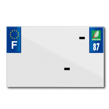 BANDE PLAQUE MOTO 210x130 POUR PVC VIERGE DEP. 87/EURO (VENDU A L'UNITE) 3700948119778