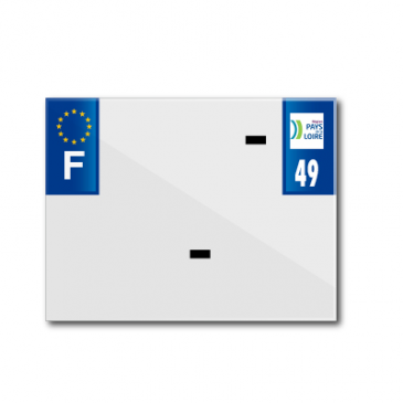 BANDE PLAQUE MOTO 170x130 POUR PVC VIERGE DEP. 49/EURO (VENDU A L'UNITE) 3700948118726