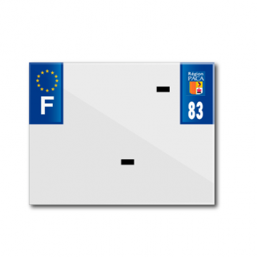 BANDE PLAQUE MOTO 170x130 POUR PVC VIERGE DEP. 83/EURO (VENDU A L'UNITE) 3700948118764
