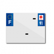 PLASTIC STRIP FOR BLANK PVC LICENSE PLATE (MOTORBIKE FORMAT 170X130)-DEPT 91/EUROPE (SOLD PER UNIT) 3700948118788