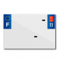 BANDE PLAQUE MOTO 210x145 POUR PVC AVEC RAISON SOCIALE DEP. 11/EURO (VENDU A L'UNITE) 3700948159163