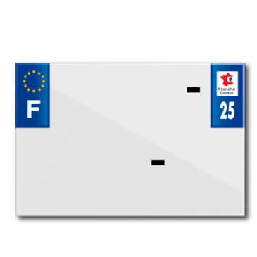 BANDE PLAQUE MOTO 210x145 POUR PVC AVEC RAISON SOCIALE DEP. 25/EURO (VENDU A L'UNITE) 3700948120194