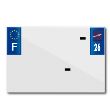 BANDE PLAQUE MOTO 210x145 POUR PVC AVEC RAISON SOCIALE DEP. 26/EURO (VENDU A L'UNITE) 3700948120200