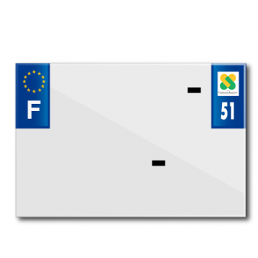 BANDE PLAQUE MOTO 210x145 POUR PVC AVEC RAISON SOCIALE DEP. 51/EURO (VENDU A L'UNITE) 3700948120453