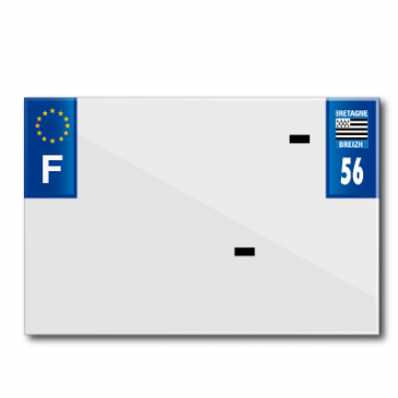 BANDE PLAQUE MOTO 210x145 POUR PVC AVEC RAISON SOCIALE DEP. 56/EURO (VENDU A L'UNITE) 3700948120507