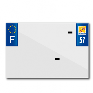 BANDE PLAQUE MOTO 210x145 POUR PVC AVEC RAISON SOCIALE DEP. 57/EURO (VENDU A L'UNITE) 3700948120514