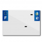 PLASTIC STRIP FOR PVC LICENSE PLATE WITH BUSINESS NAME (MOTORBIKE FORMAT 210X145)-DEPT 62/EUROPE (SOLD PER UNIT) 3700948120569