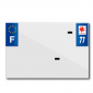 BANDE PLAQUE MOTO 210x145 POUR PVC AVEC RAISON SOCIALE DEP. 77/EURO (VENDU A L'UNITE) 3700948120712