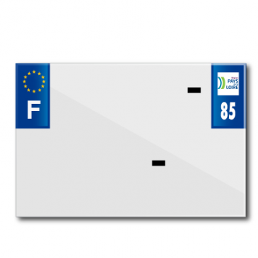 PLASTIC STRIP FOR PVC LICENSE PLATE WITH BUSINESS NAME (MOTORBIKE FORMAT 210X145)-DEPT 85/EUROPE (SOLD PER UNIT)