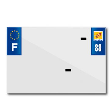PLASTIC STRIP FOR PVC LICENSE PLATE WITH BUSINESS NAME (MOTORBIKE FORMAT 210X145)-DEPT 88/EUROPE (SOLD PER UNIT)