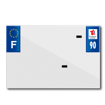 PLASTIC STRIP FOR PVC LICENSE PLATE WITH BUSINESS NAME (MOTORBIKE FORMAT 210X145)-DEPT 90/EUROPE (SOLD PER UNIT)