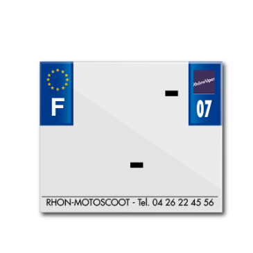 BANDE PLAQUE MOTO 170x145 POUR PVC AVEC RAISON SOCIALE DEP. 07/EURO (VENDU A L'UNITE) 3700948118801