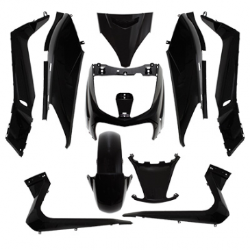 FAIRINGS/BODY PARTS FOR MAXISCOOTER YAMAHA 125-250 XMAX 2006>2009 / MBK 125-250 SKYCRUISER 2006>2009 BLACK GLOSS (10 PARTS KIT)