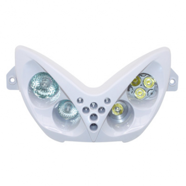 TWIN HEADLIGHTS REPLAY FOR MBK 50 NITRO/YAMAHA 50 AEROX WHITE 3700948100776