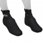 CYCLING SHOE COVER- (WINTER)- BLACK L 42/43 (ZIP + VELCRO TAPE) (PAIR)