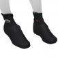 CYCLING SHOE COVER- (WINTER)- BLACK XL 44/45 (ZIP + VELCRO TAPE) (PAIR)