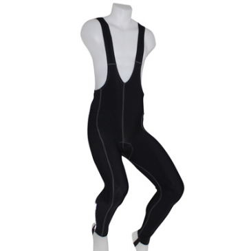 ADULT BIB TIGHT- P2R COOLMAX BLACK - ANKLE ZIPS+FEET STIRRUPS XL