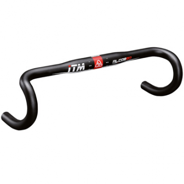 CINTRE ROUTE ITM ALCOR ALU NOIR 31,8 L 46 EXTERIEUR (AXE-AXE 44cm) 295g DECO ROUGE/BLANC 4716609280045