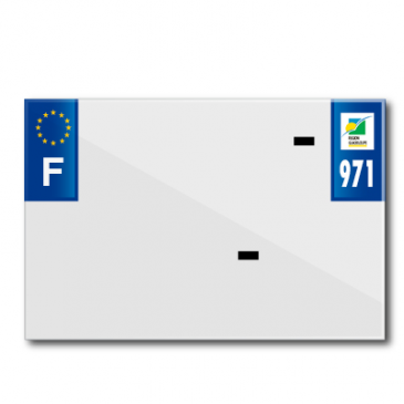 PLASTIC STRIP FOR PVC LICENSE PLATE WITH BUSINESS NAME (MOTORBIKE FORMAT 210X145)-DEPT 971/EUROPE (SOLD PER UNIT)
