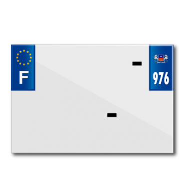 PLASTIC STRIP FOR PVC LICENSE PLATE WITH BUSINESS NAME (MOTORBIKE FORMAT 210X145)-DEPT 976/EUROPE (SOLD PER UNIT)