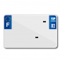 PLAQUE IMMATRICULATION MOTO TIFLEX ALU PREPERCEE 210x130 DEP. 02 VIERGE (VENDU PAR 10) 3700948122228