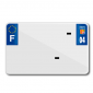 PLAQUE IMMATRICULATION MOTO TIFLEX ALU PREPERCEE 210x130 DEP. 04 VIERGE (VENDU PAR 10) 3700948122242