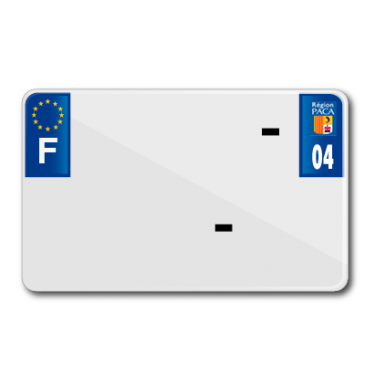 PLAQUE IMMATRICULATION MOTO TIFLEX ALU PREPERCEE 210x130 DEP. 04 VIERGE (VENDU PAR 10) 3700948122242