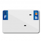 PLAQUE IMMATRICULATION MOTO TIFLEX ALU PREPERCEE 210x130 DEP. 06 VIERGE (VENDU PAR 10) 3700948122266
