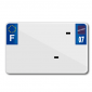 PLAQUE IMMATRICULATION MOTO TIFLEX ALU PREPERCEE 210x130 DEP. 07 VIERGE (VENDU PAR 10) 3700948122273