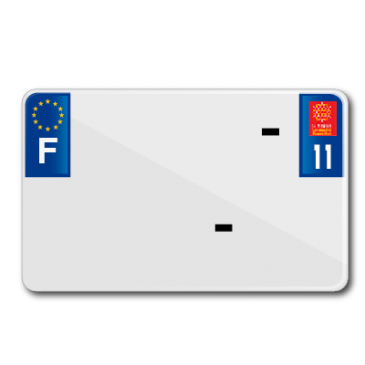 PLAQUE IMMATRICULATION MOTO TIFLEX ALU PREPERCEE 210x130 DEP. 11 VIERGE (VENDU PAR 10) 3700948122310