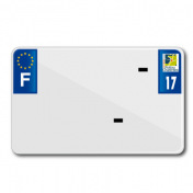 PLAQUE IMMATRICULATION MOTO TIFLEX ALU PREPERCEE 210x130 DEP. 17 VIERGE (VENDU PAR 10) 3700948122372