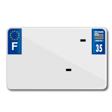 PLAQUE IMMATRICULATION MOTO TIFLEX ALU PREPERCEE 210x130 DEP. 35 VIERGE (VENDU PAR 10) 3700948122549