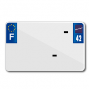 PLAQUE IMMATRICULATION MOTO TIFLEX ALU PREPERCEE 210x130 DEP. 42 VIERGE (VENDU PAR 10) 3700948122617