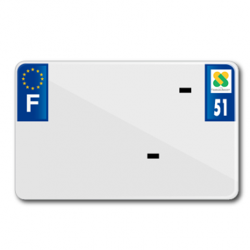 LICENSE PLATE FOR MOTORBIKE TIFLEX ALU PRE DRILLED 210x130 DEP. 51 BLANK (SOLD PER 10) 3700948122709